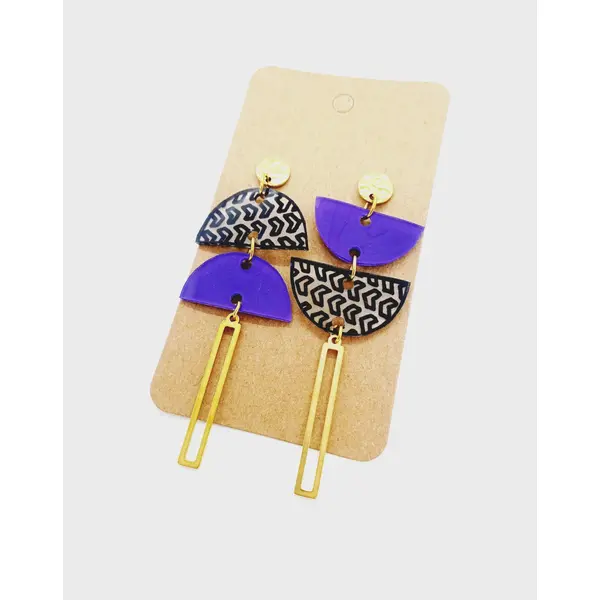 Boucles d'oreilles pendantes asymétriques