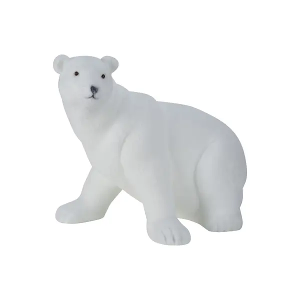 Figurine ours blanc de Noël (26cm)