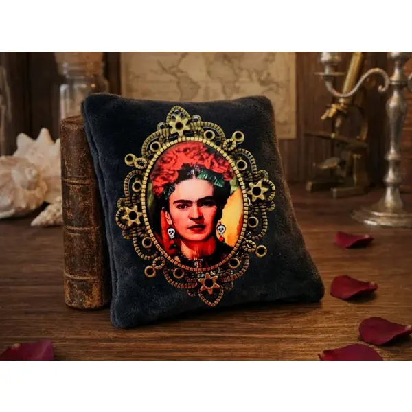 Broche esprit frida artiste mexicaine - portrait poétique frida kahlo artiste.