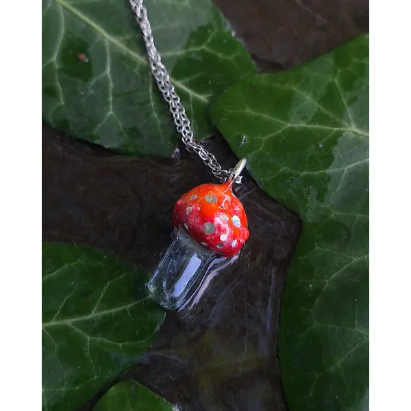 Collier champignon quartz
