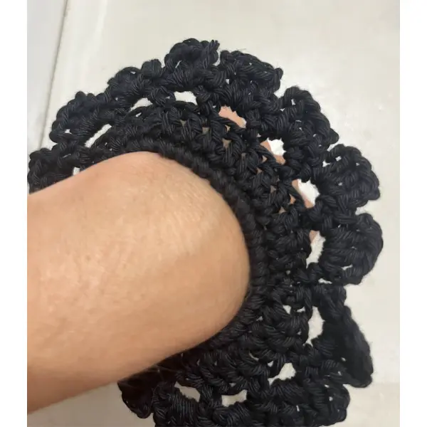 Chouchou au crochet effet dentelle vintage