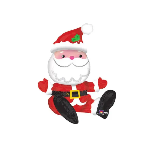 Ballon 3D Père Noël qui tient assis sans hélium