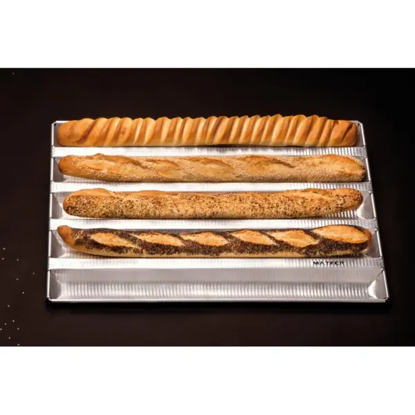 Alu-Gaufer plaques à pain pâtissier 600x400 5 baguettes