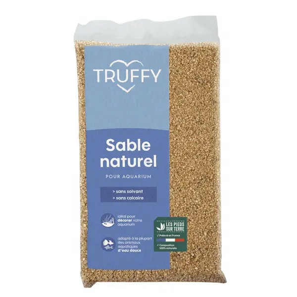 Sable naturel de rivière pour aquarium d'eau douce - 12kg