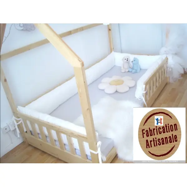 Lot de 4 traversins plats + housses amovibles hauteur 20-22 cm avec lanières d'attache