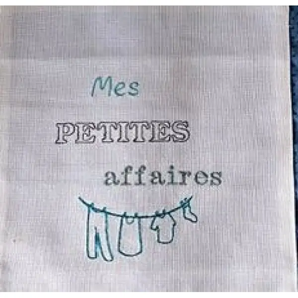 Pochon en coton brodé "mes petites affaires"