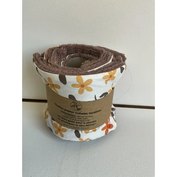 Feuilles papier toilette lavables en rouleau