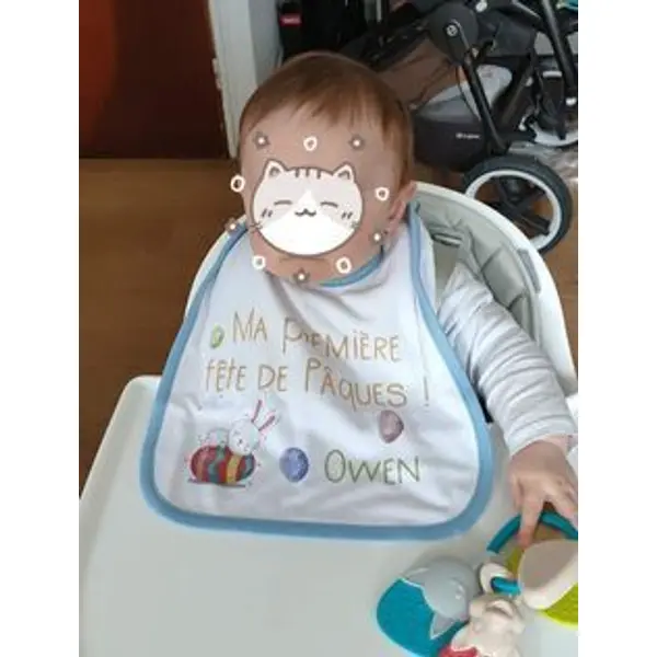Bavoir personnalisable Ma première fête de Pâques !
