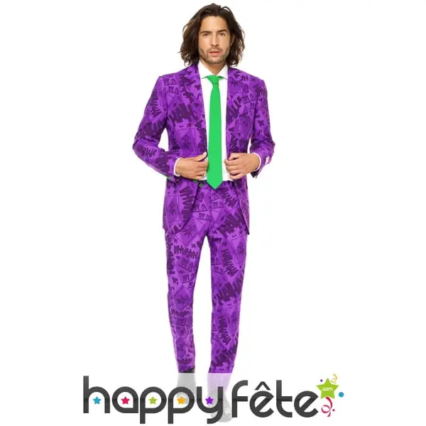 Costume 3 pièces violet du Joker