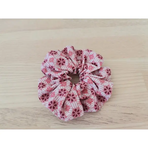 Chouchou fille coton rose