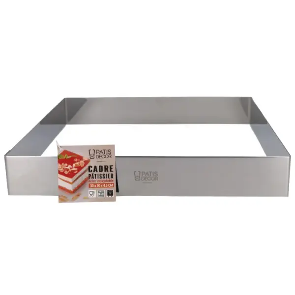 Cadre à mousse inox H 4,5 cm 30 x 30 cm