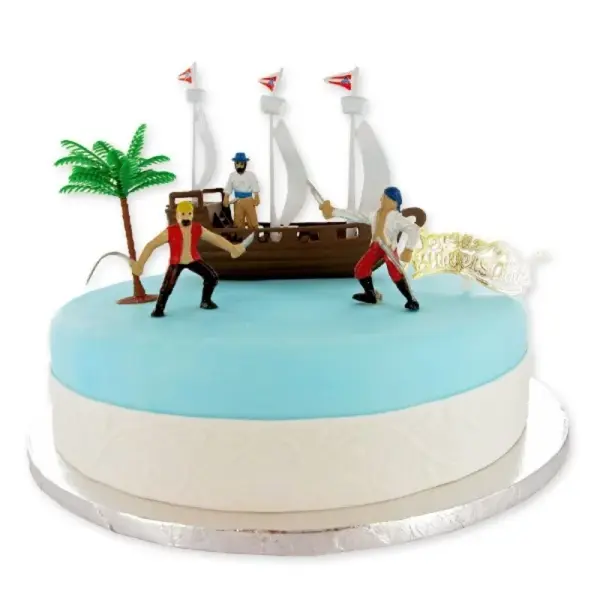 Kit décor gâteau bateau de pirates
