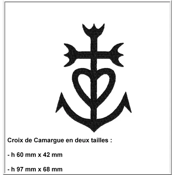 Croix de camargue : fichier broderie machine