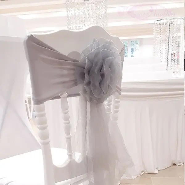 10 Noeuds de chaise en fleur grise
