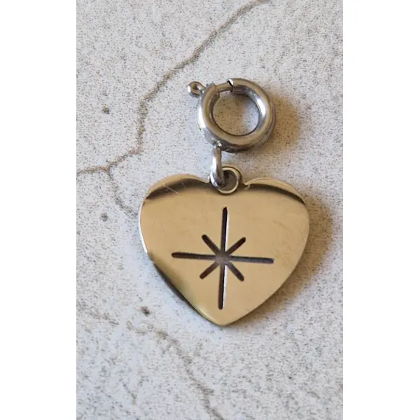 Charms en acier inoxydable argenté