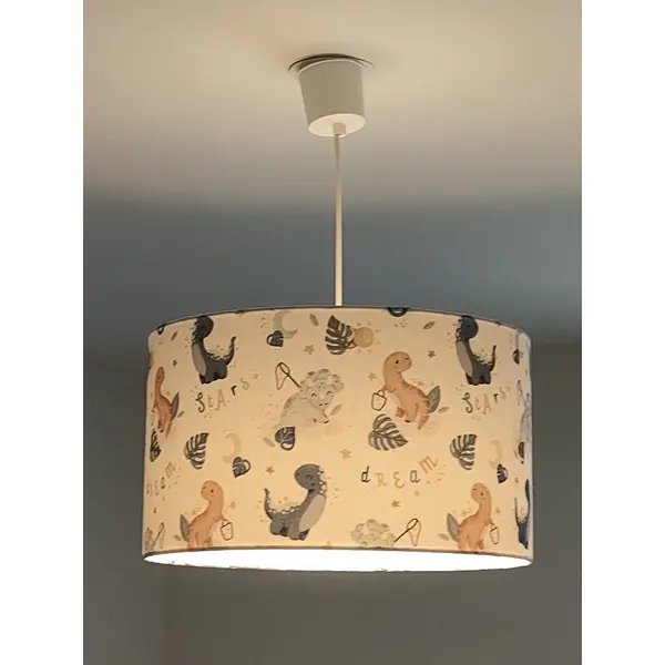 Abat-jour enfant dinosaures – déco chambre bébé, garçon, préhistoire, aventure, nature, cadeau anniversaire