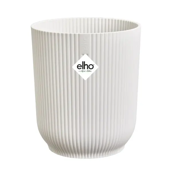Cache-pot Vibes Fold orchidée H.12.5cm blanc soie
