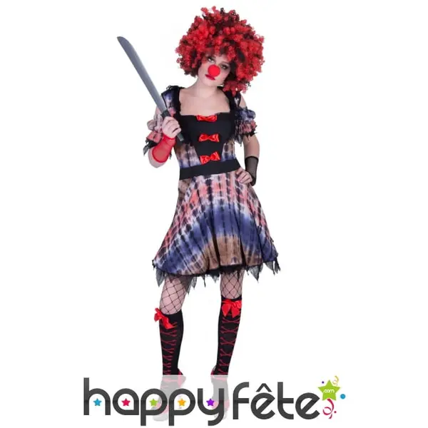 Robe de clown tueur pour femme