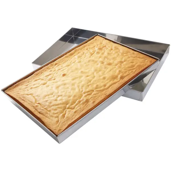caisse à génoise inox droite 59x39x6 cm