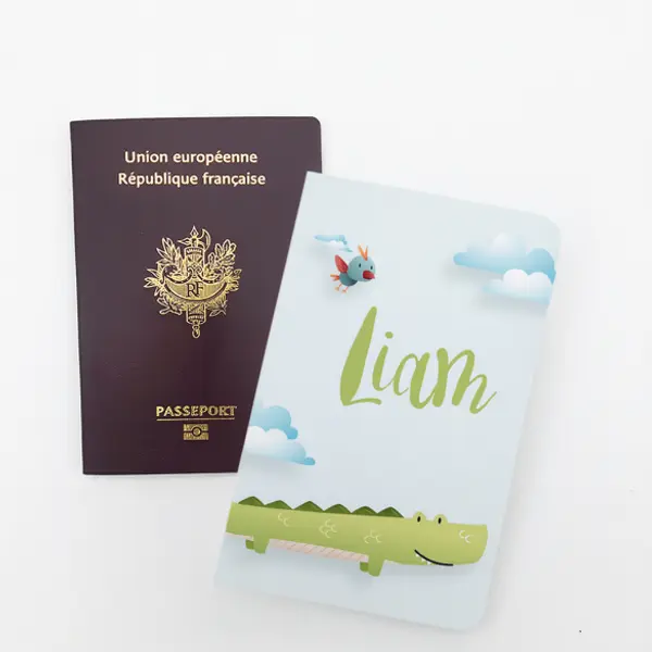 Protège passeport personnalisable Crocodile