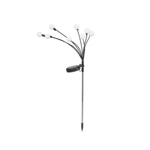 Balise solaire GloGlobes - 8 tiges LED, coloris blanc chaud - H.67cm