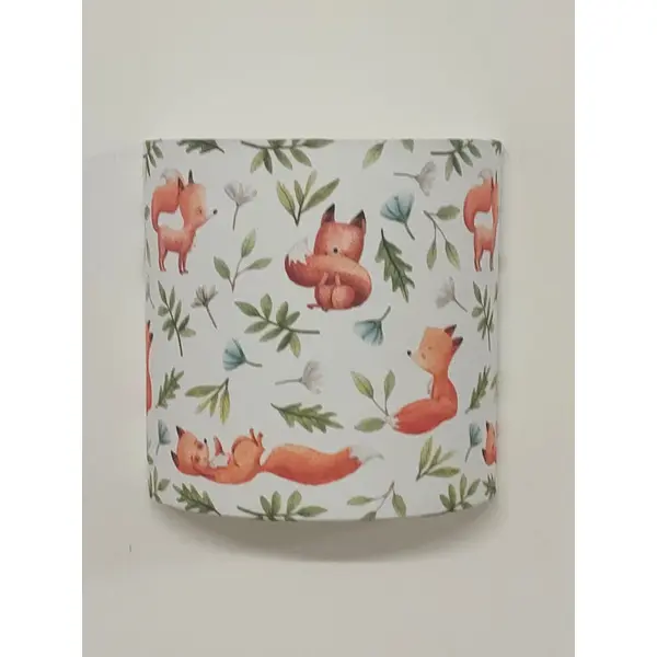 Applique murale enfant renard – lampe chambre bébé – déco forêt nature – luminaire mural scandinave – cadeau naissance