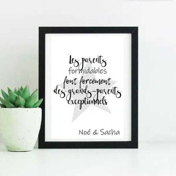 Affiche à encadrer pour Grand parents exceptionnels