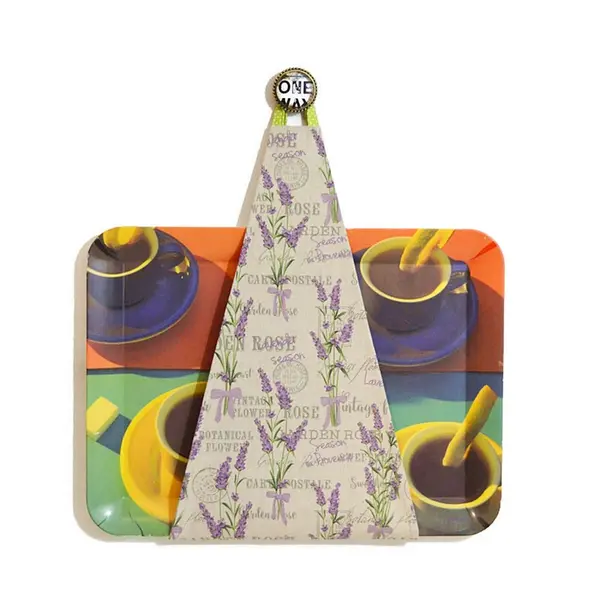 Range plateau mural cuisine pour plateau rectangulaire, motifs jolie lavande