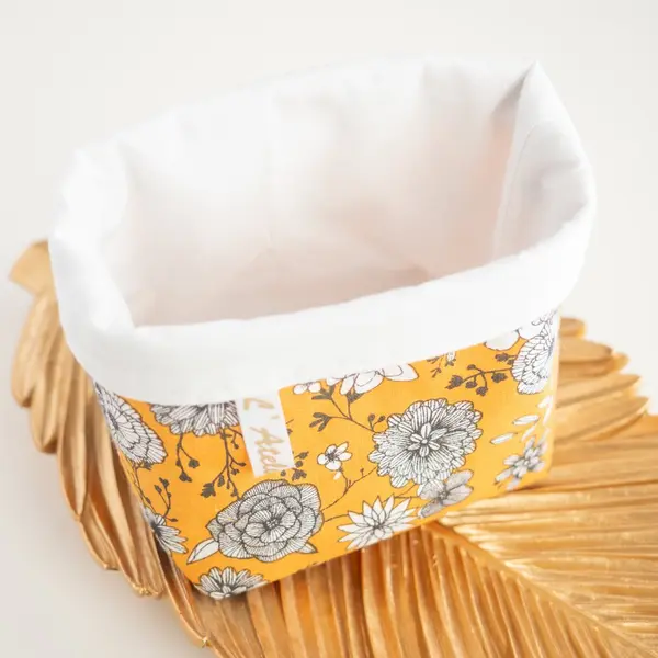 Coton lavable et réutilisable mustard