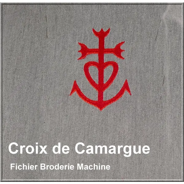 Croix de camargue : fichier broderie machine