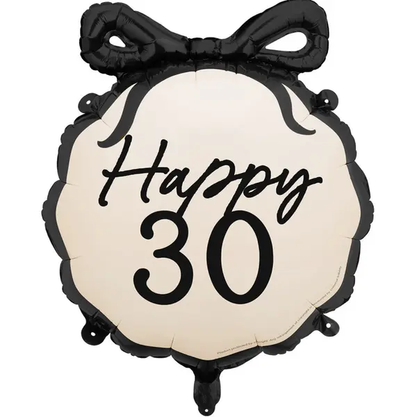 Ballon Happy 30 Crème & Noir