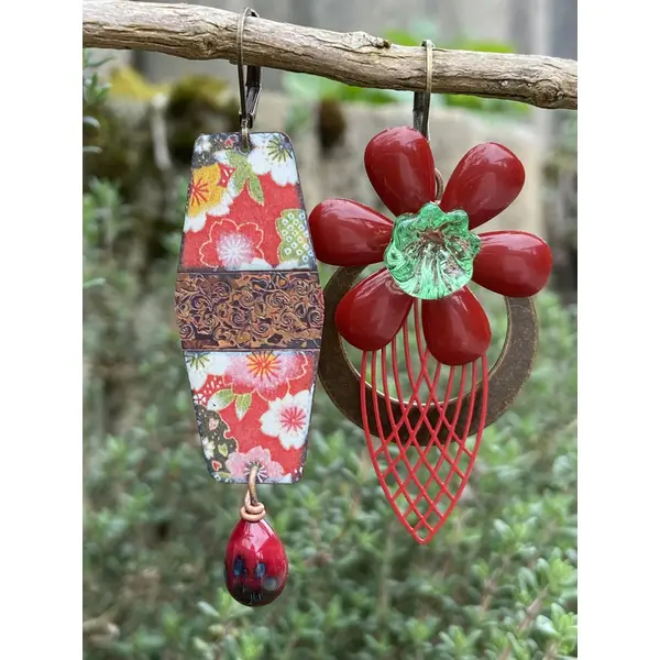 Boucles asymétriques flowers