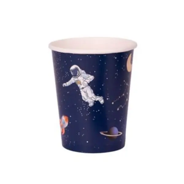 8 Gobelets en Carton - Astronaute