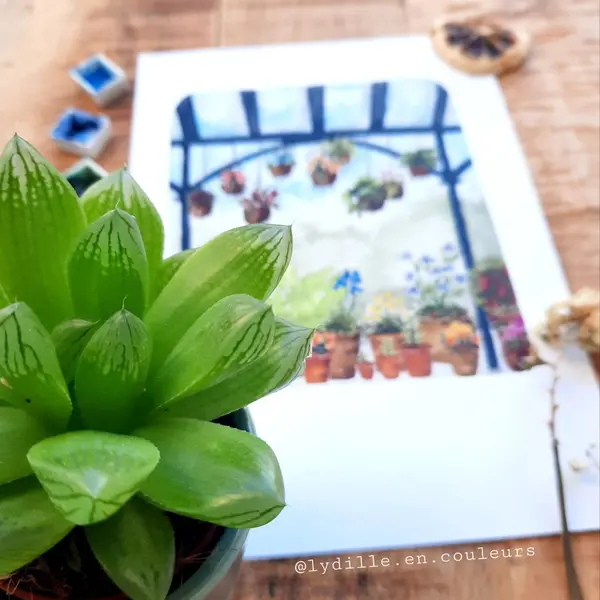 Tirage sur papier texturé 300g, 14,8*21cm (a5), fleuriste v