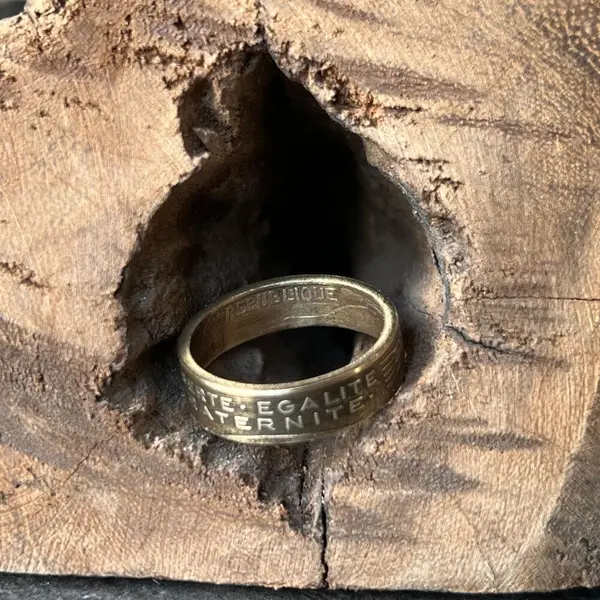 Bague pièce de monnaie " marianne "
