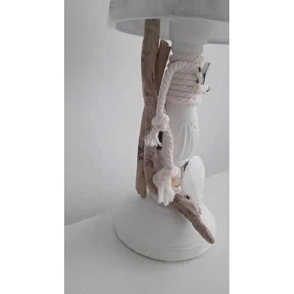 Lampe en bois flotté /coquillages - hauteur 40 cm
