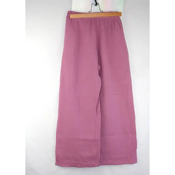 Pantalon léger en gaze de coton