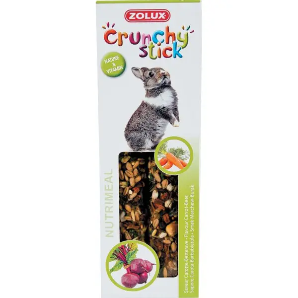 Baguette Crunchy Stick pour lapin : Carotte et Betterave 115g