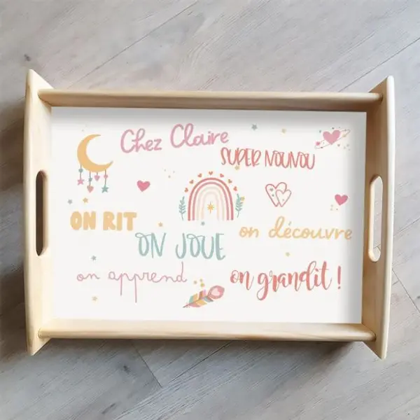 Grand plateau personnalisable chez Nounou