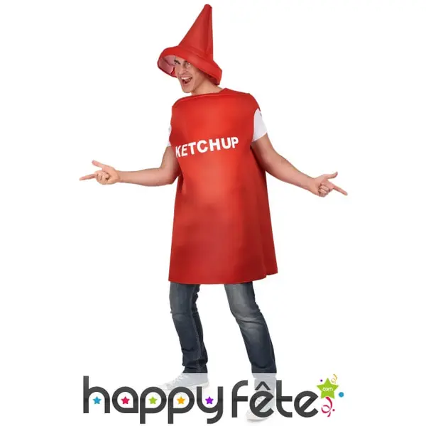 Costume bouteille de ketchup