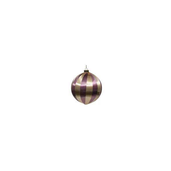 6 Boules de Noël en satin or et rose