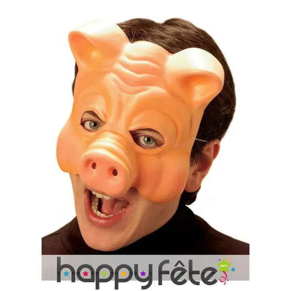 Demi-masque de cochon taille adulte