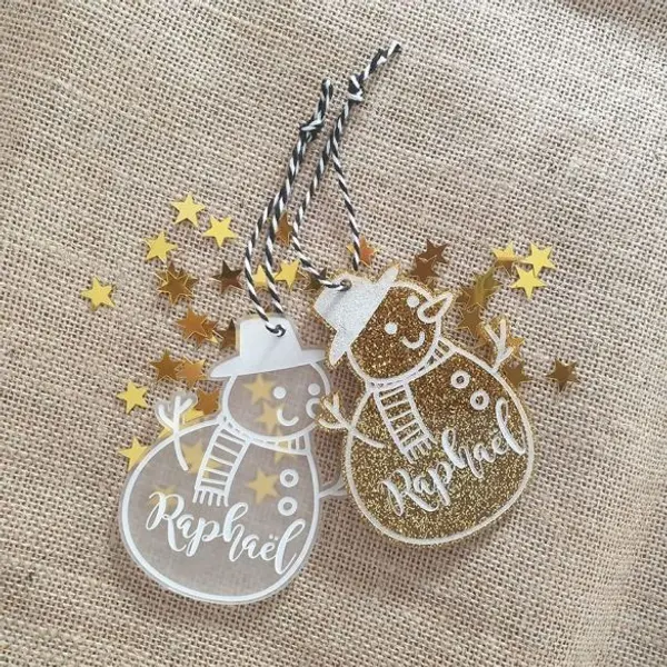 Bonhomme de neige décoration personnalisée