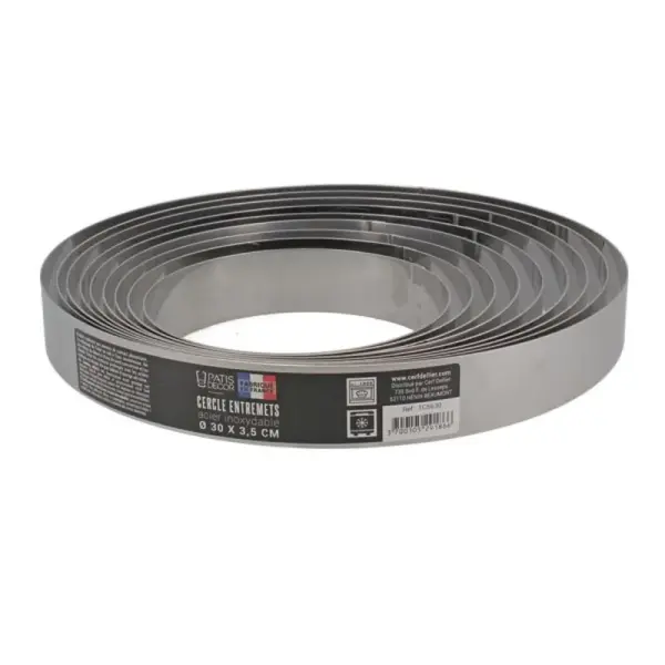 Cercle à entremets inox H 3,5 cm Ø 26 cm