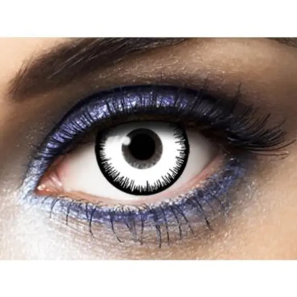 Lentilles Fantaisie - Blanc Lunatique - 1 an (sans correction)