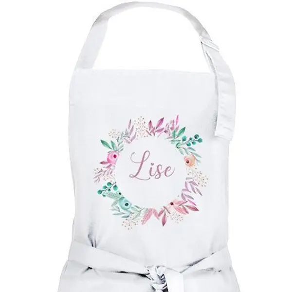 Tablier cuisine enfant ou adulte personnalisé fleuri