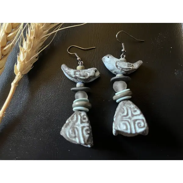 Oiseaux de céramique, création artisanale