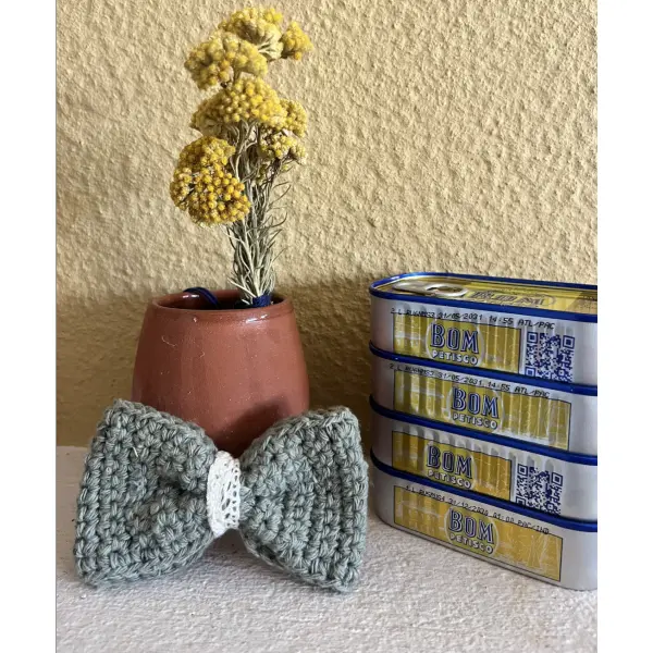 Nœud papillon au crochet pour homme – dentelle vintage