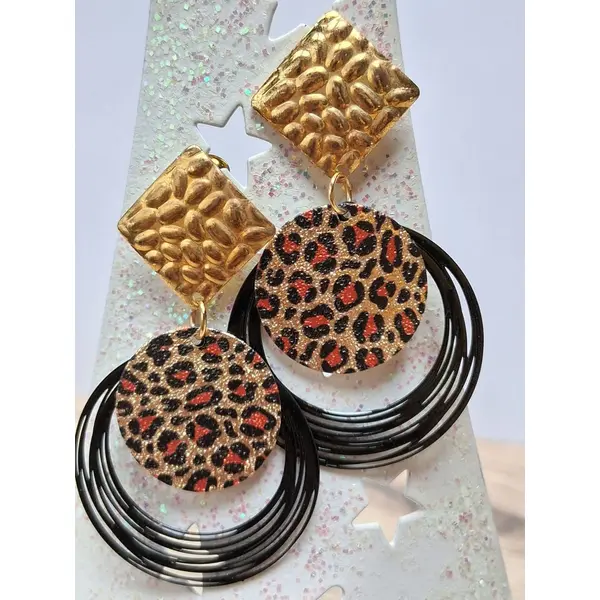Boucles acier inoxydable "léopard"