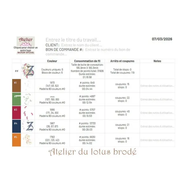 Fichier broderie machine" monogramme floralie "lettre z"